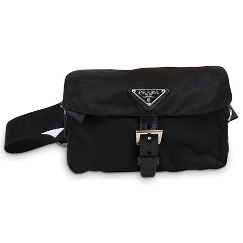 prada belt bag black nylon tessuto waist bag 2vl005|Prada Unisex Marsupio Belt Waist Bag Black Nylon Tessuto .